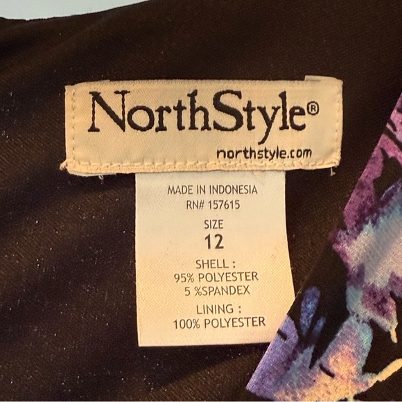 NorthStyle Fit & Flare Soft Comfort Knit Maxi Dress Sz 12-Blue-Purple-Black-EUC - Picture 10 of 11